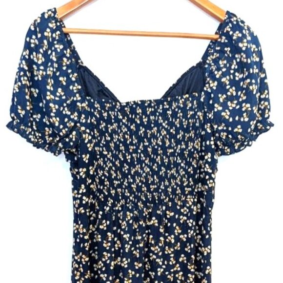 Altar’d State | Linnet Ditzy Floral Print Midi Dress in Navy | Size Medium - Picture 7 of 11